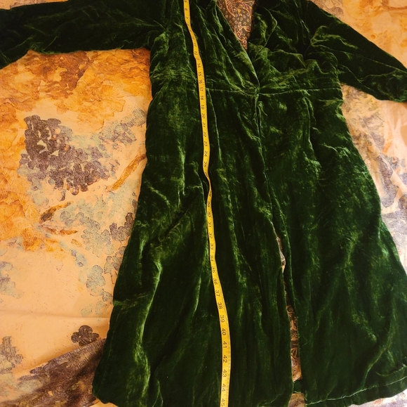 JADED GYPSY SILK VELVET GREEN  DUSTER NWOT - Picture 8 of 15